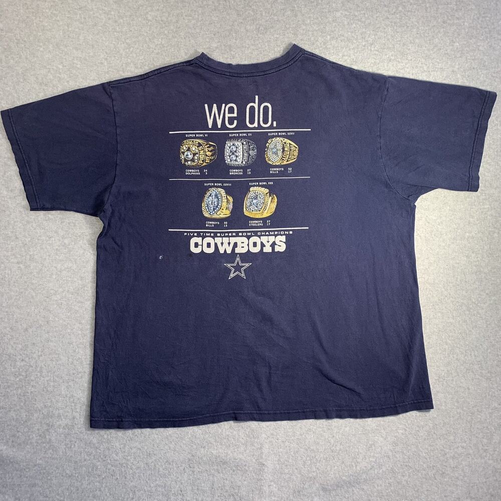 Reebok Dallas Cowboys "Got 5 Rings" T-Shirt Men’s Size XXL Blue Short Sleeve